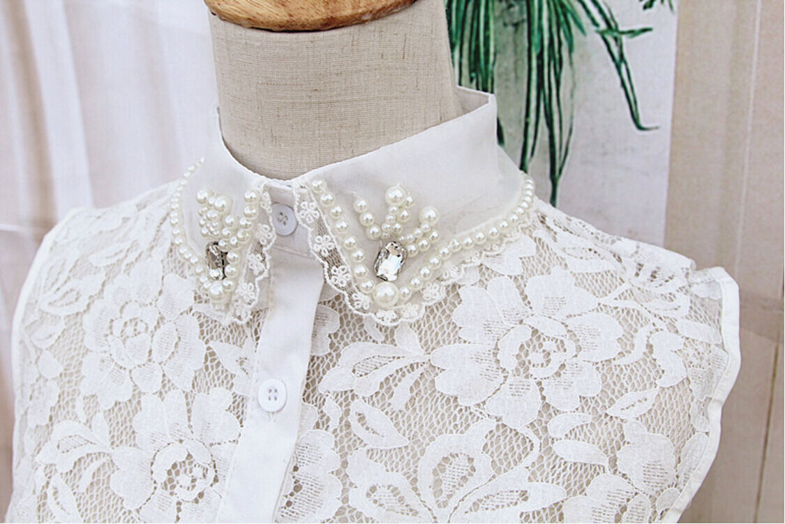 Choker Necklace Unisex Women Peter Pan Detachable Lapel Shirt Fake False Collar
