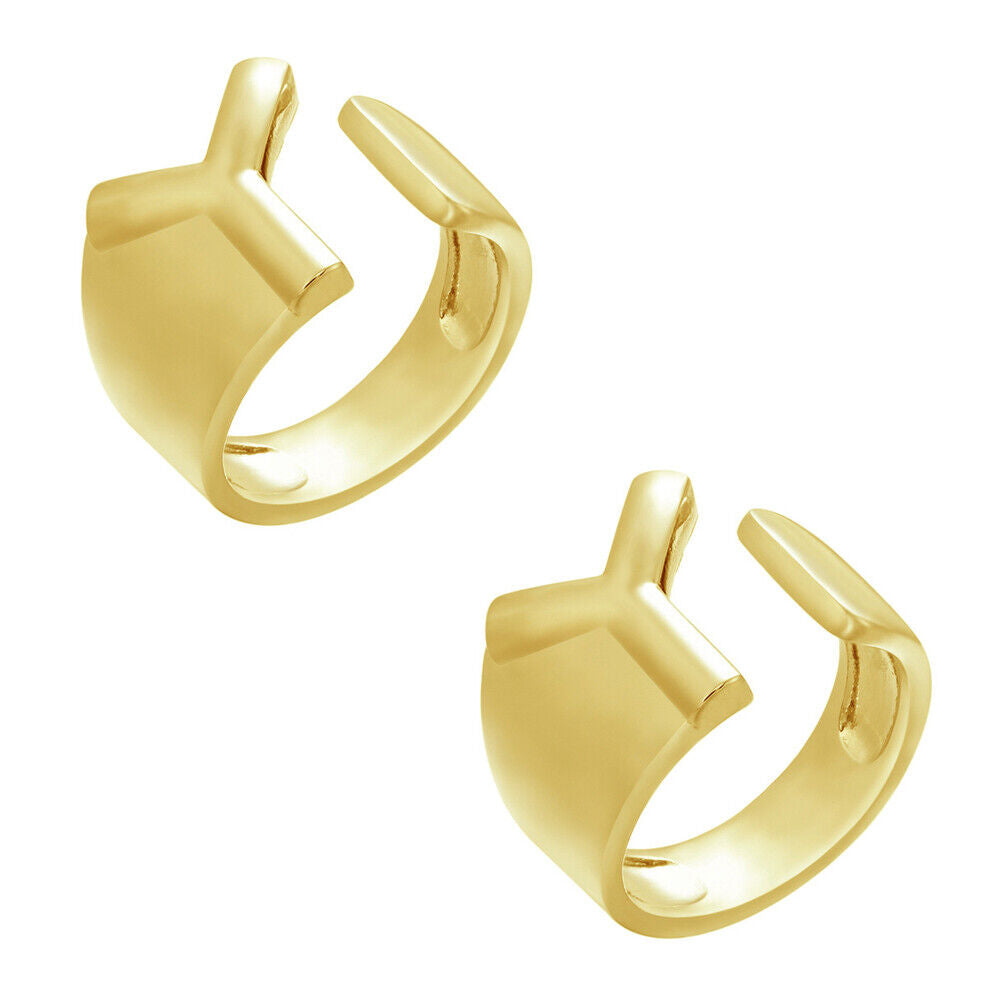 US Alphabet Letter A to Z Resizable Knuckle Ring Initial Gold Silver Letter Ring