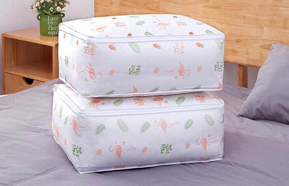 US Anti Dust Large Storage Bag Clothes Quilt Blanket Storage Sort Home Organizer