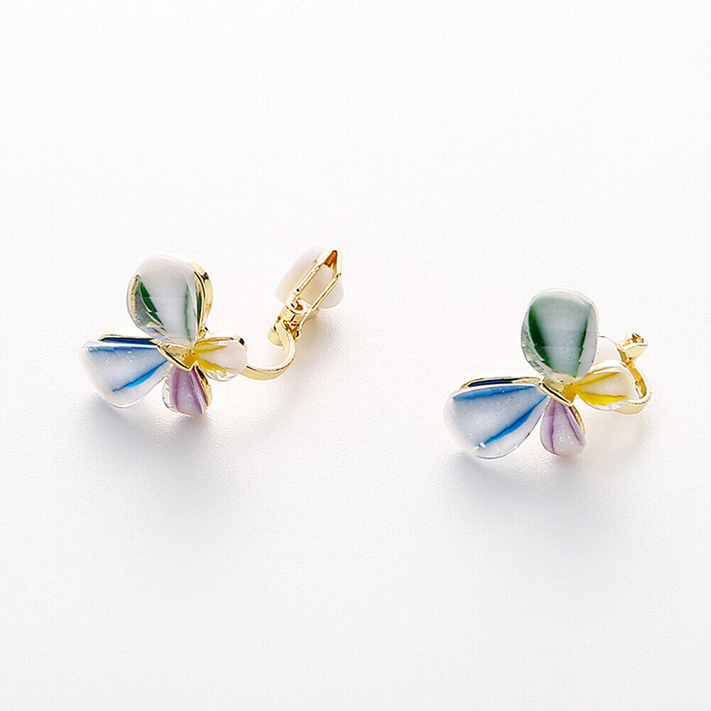 US Pom Pom Flower Balloon Daisy Vintage Heart Cat Star Fruit Earrings /Ear Clips
