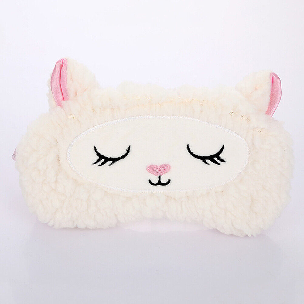 US Unicorn Animal Eye Mask Soft Plush Sleep Masks Sleeping Blindfold Traveling