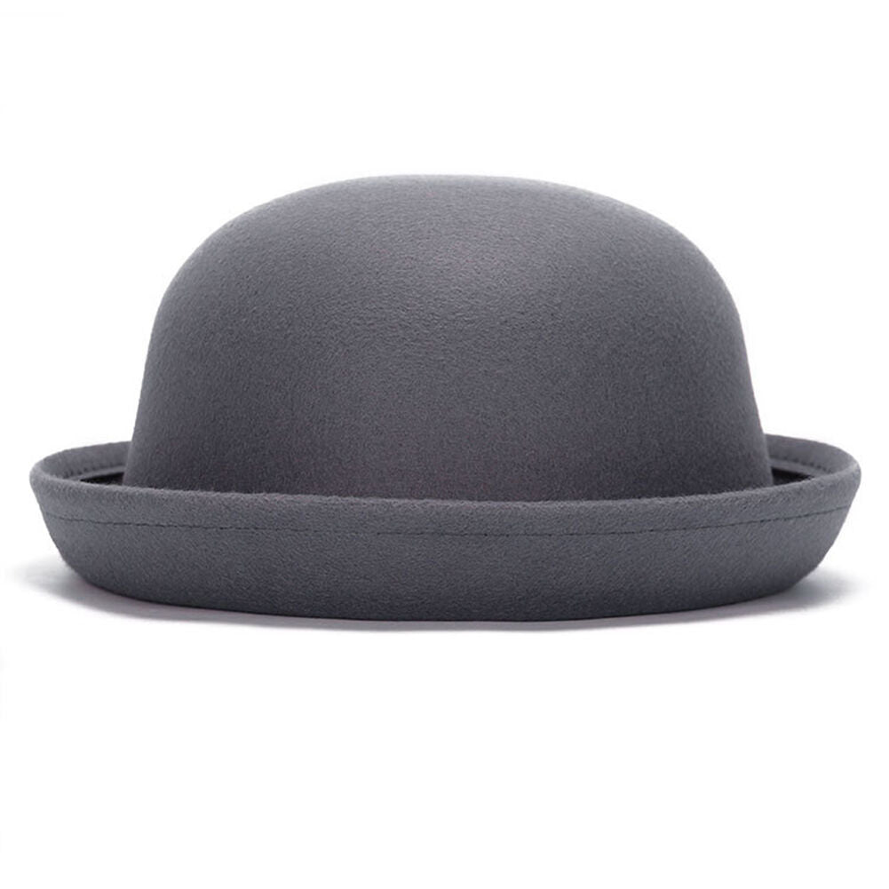 USA Magik Men Women Woolen Roll-up Brim Fedora Bowler Hat