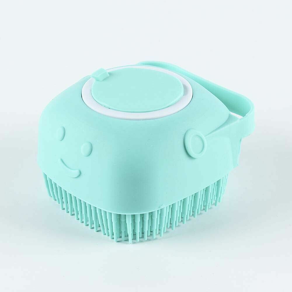 US Baby Silicone Bath Scrubber Gel Dispenser Comb Cradle Cap Pet Massage Brush