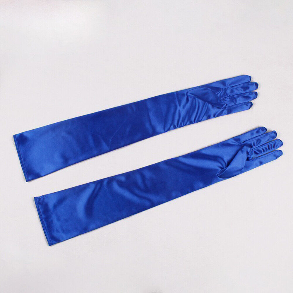 US 20.47'' Satin Evening Gloves Long Party Dance Elbow Arm Length Opera Cosplay