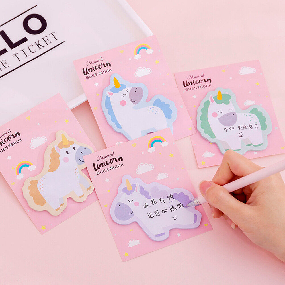 120 Sheet/4 Pads Sticky Notes Self-Adhesive Notes Notepads Post Writing Unicorn