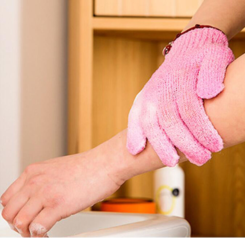 US 6~24 PCS Exfoliating Spa Bath Gloves Shower Soap Clean Hygiene Wholesale Lots