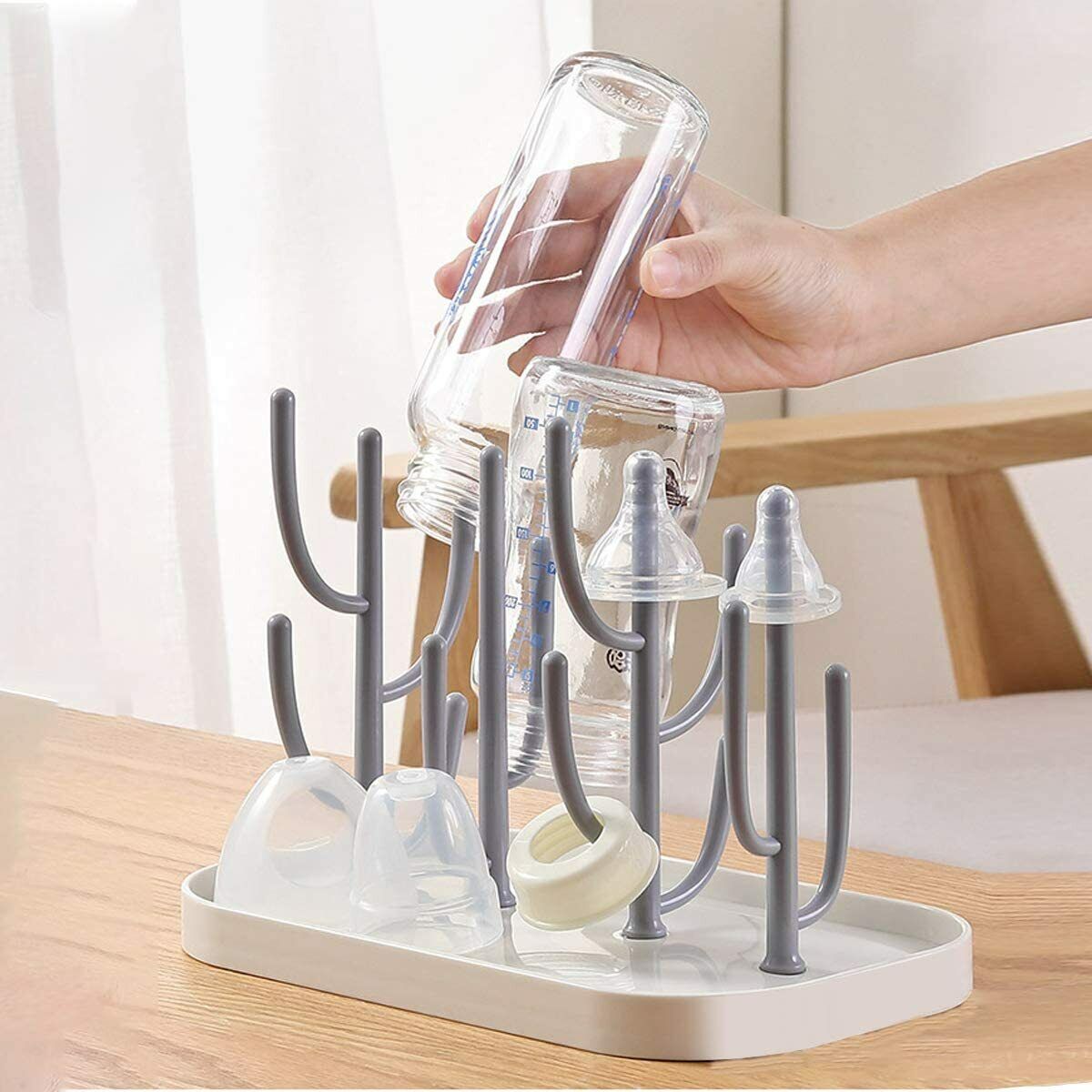 US Baby Bottle Drying Rack Portable Bottle Dryer Holder Nipples Cups Pump Parts