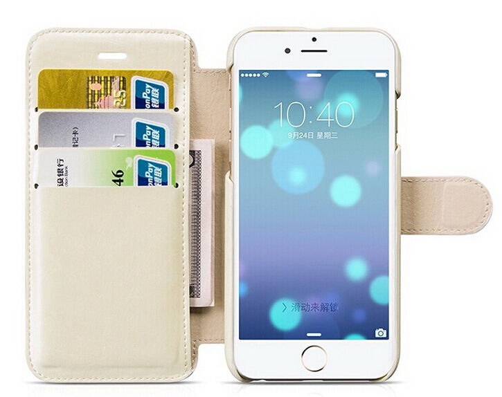 HOCO iPhone 6/6s Plus 5.5 Inch Wallet Folio Stand Leather Case w/ Card Slot