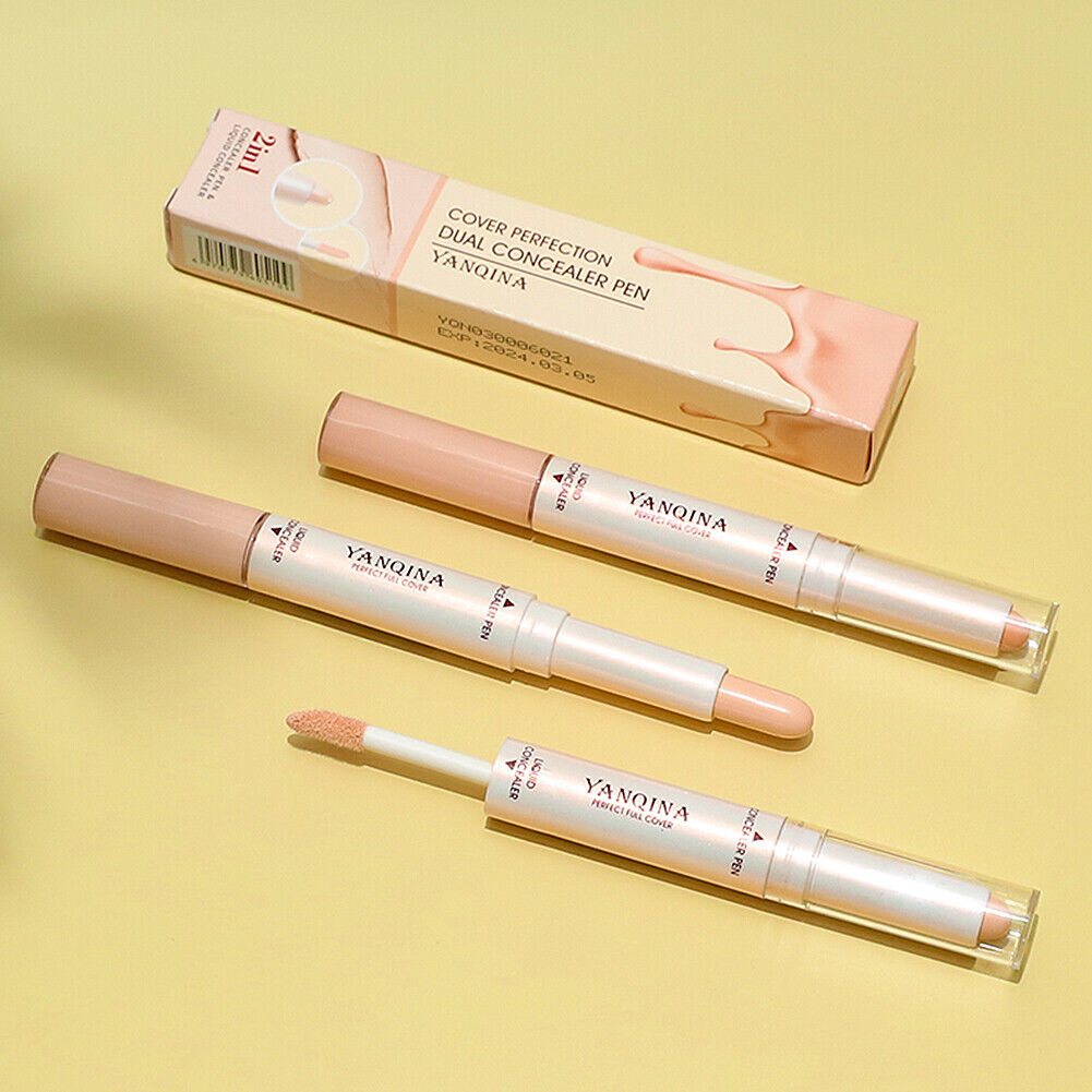 US 2-in-1 Dual Head Stick Liquid Concealer Hydrating Contouring Full Matte Cover