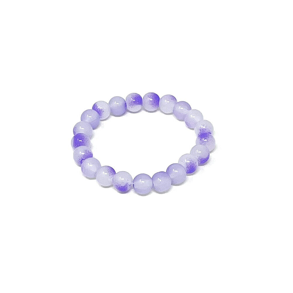 US Handmade Natural Soothing Stone Smooth Morganite/Aventurine Beaded Bracelet