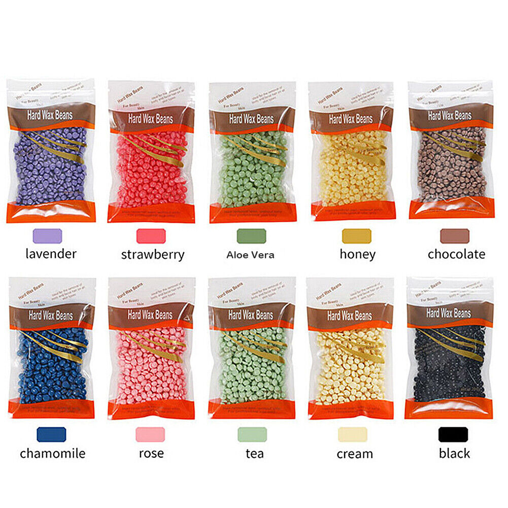 200g Natural Hard Wax Beans Beads for Painless Body Hair Removal Waxing Warmer