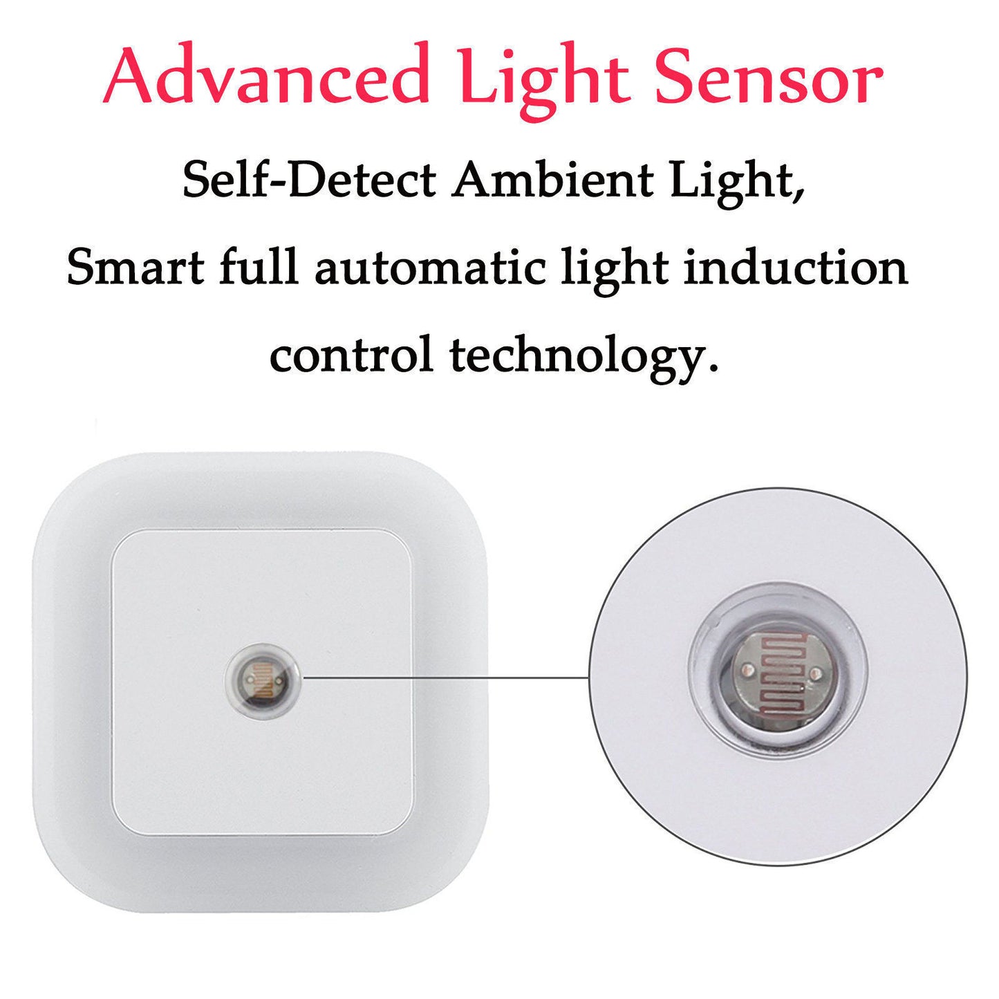 4~8 PCS Auto LED Light Induction Sensor Control Bedside Night Light In Wall Lamp