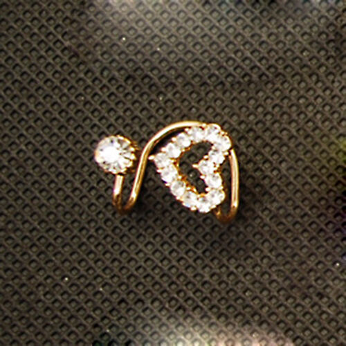2X Magik Rhinestone EarStud Crystal Ear Cuff Wrap Clip On Non-piercing Earrings