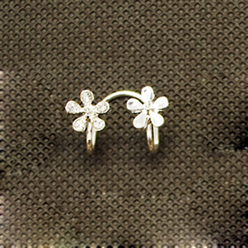 2X Magik Rhinestone EarStud Crystal Ear Cuff Wrap Clip On Non-piercing Earrings