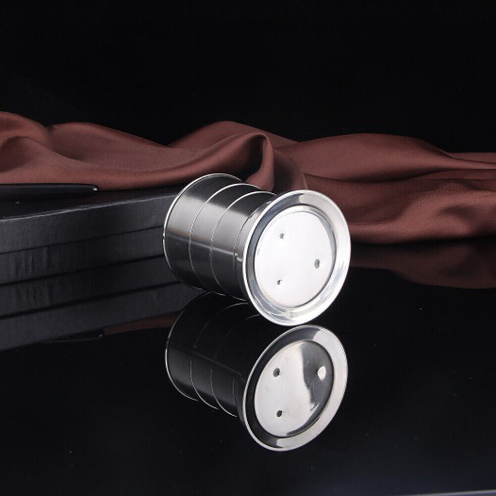 US 3-6 Pack Stainless Steel Portable Camping Travel Folding Collapsible Cups