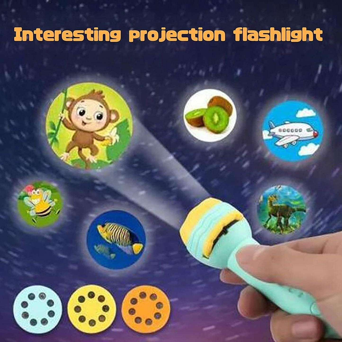 US Slide Projector Flashlight Children's Projection Light Toy Holiday Education
