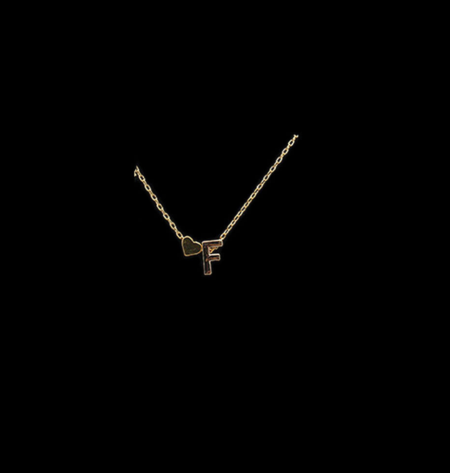 US Charm Heart Letter Initial A-Z Alphabet Pendant Chain Necklace Christmas Gift