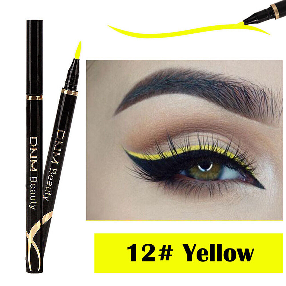US 1-2 Pack Colorful Eyeliner Waterproof Long Lasting Liquid Eye Liner Pen Tool