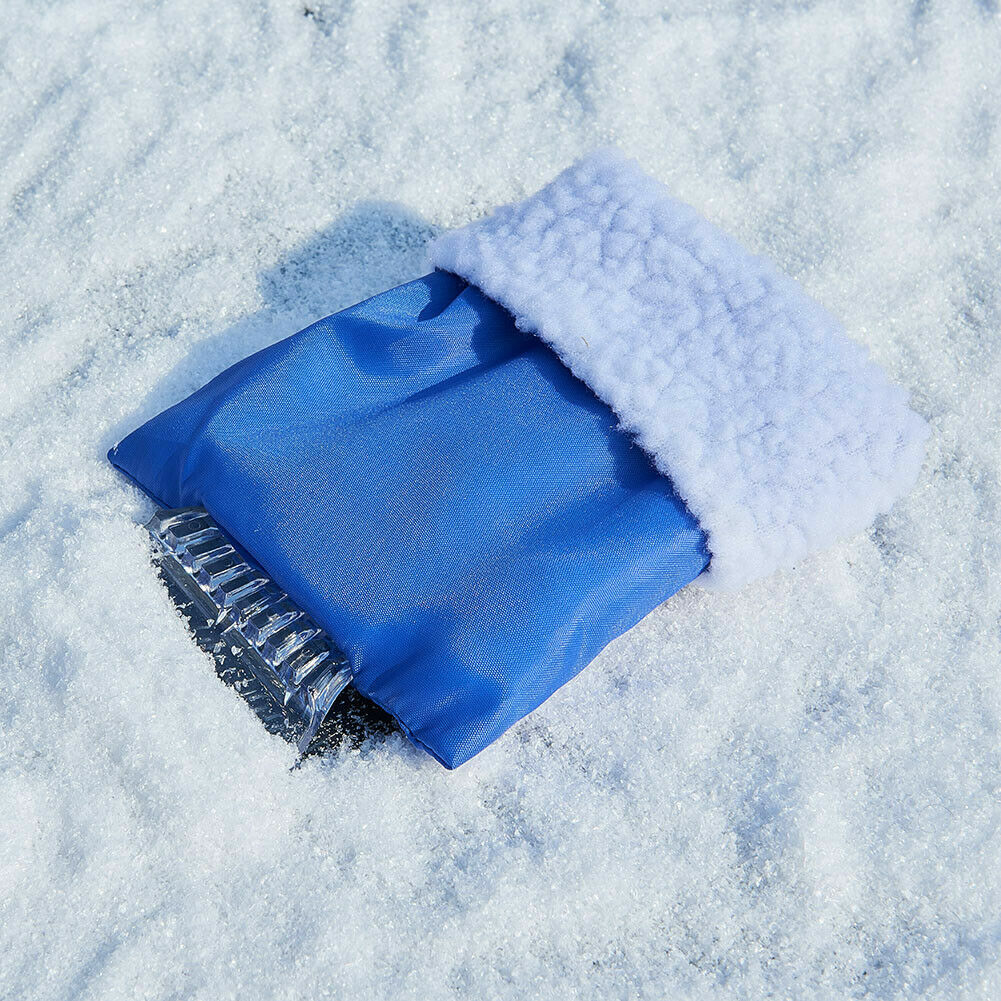 US Warm Ice Scraper Mitt Windshield Snow Scrapers Waterproof Snow Remover Glove