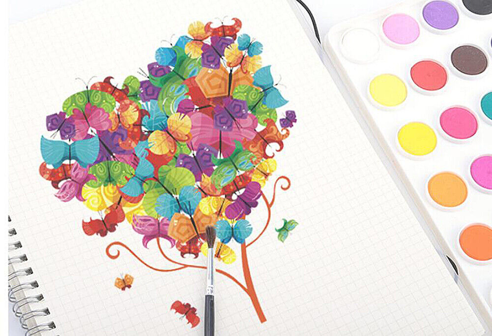 US 36 Color Fundamental Watercolor Pan Artist Set and/or 10 Paint Brushes