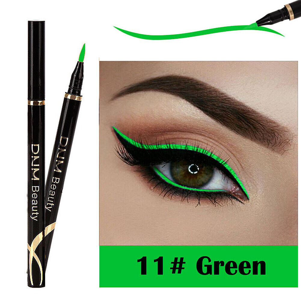 US 1-2 Pack Colorful Eyeliner Waterproof Long Lasting Liquid Eye Liner Pen Tool