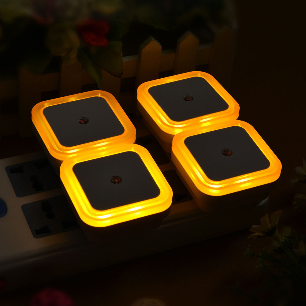 4~8 PCS Auto LED Light Induction Sensor Control Bedside Night Light In Wall Lamp