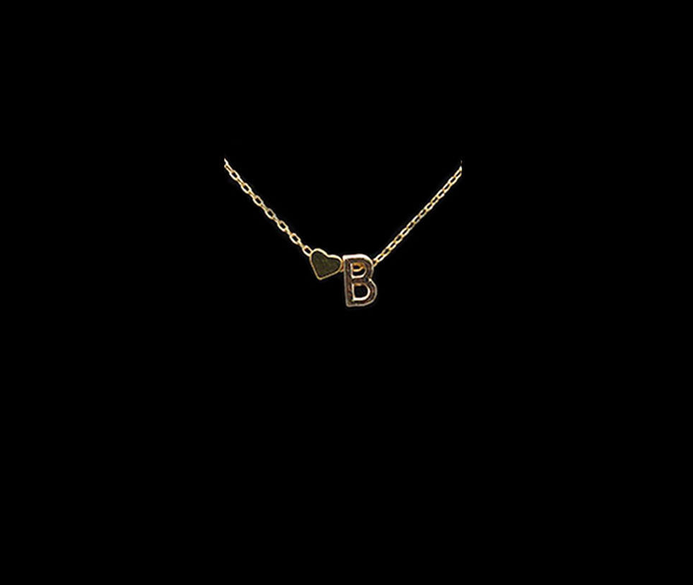 US Charm Heart Letter Initial A-Z Alphabet Pendant Chain Necklace Christmas Gift
