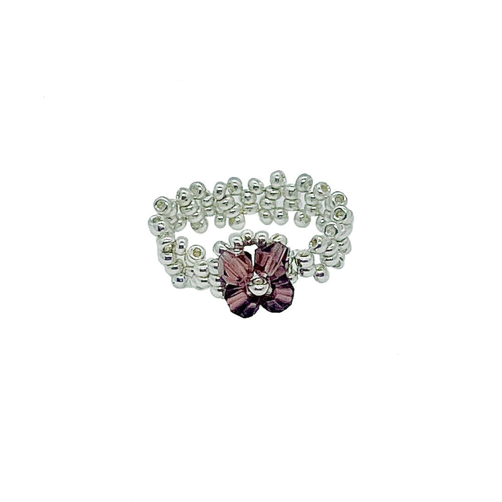 Magik Custom Flower 3D 4-Petal Flower Floral Luxury Ring Women Girl Holiday Gift