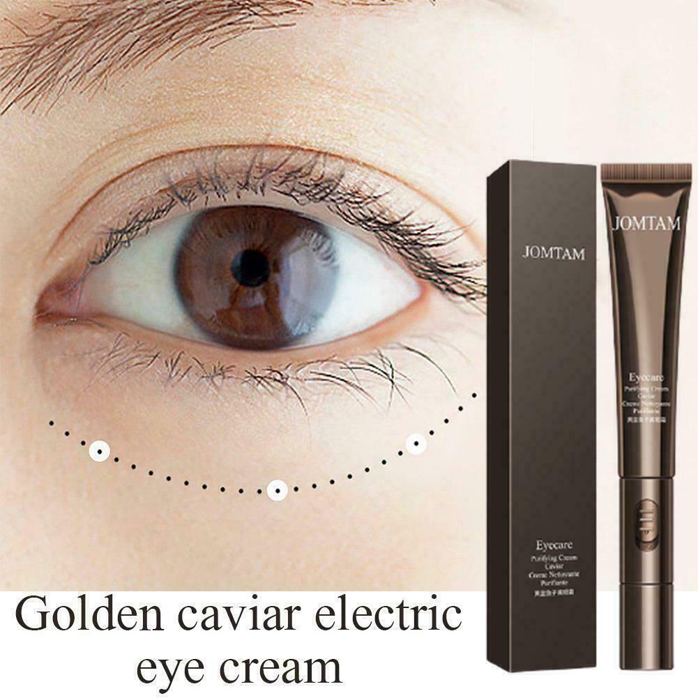 US 1-2Pcs Golden Caviar Vibration Eye Cream Massage Lift Up Anti-age Dark Circle