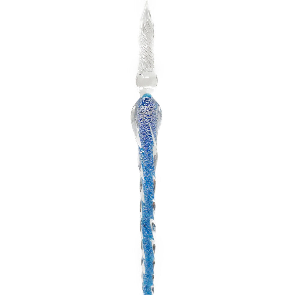 US 3D Glass Signature Pen Nib Elegant Crystal Dip Sign Pen w/ Box Gift Holiday