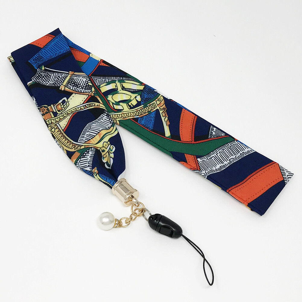 Universal Silk Scarf Neck Lanyard Strap Cell Mobile Phone ID Card Key chain
