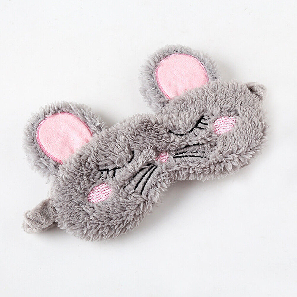 US Unicorn Animal Eye Mask Soft Plush Sleep Masks Sleeping Blindfold Traveling