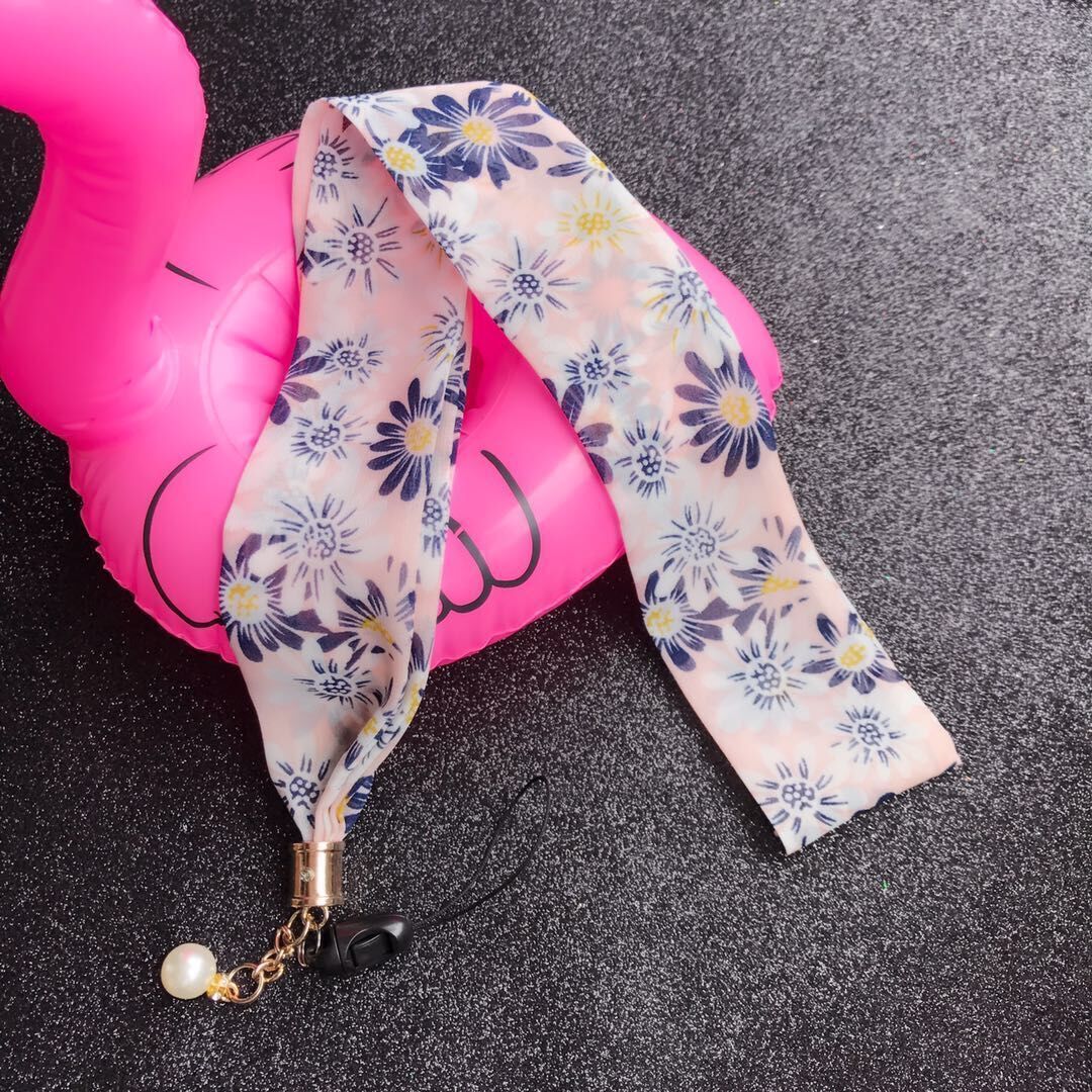 Universal Silk Scarf Neck Lanyard Strap Cell Mobile Phone ID Card Key chain