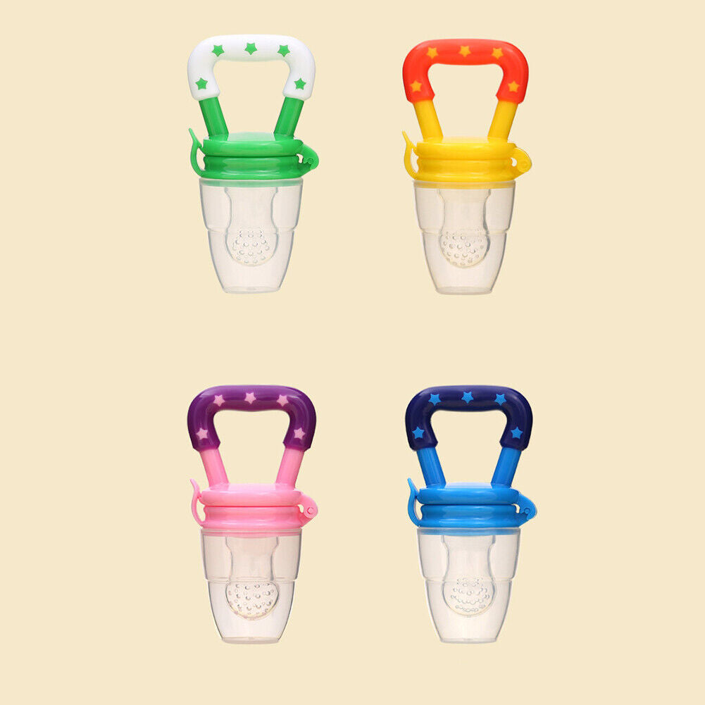 US 3 Pack Baby Food Feeder Fruit Silicone Nipple Teething Toy Soother Pacifier
