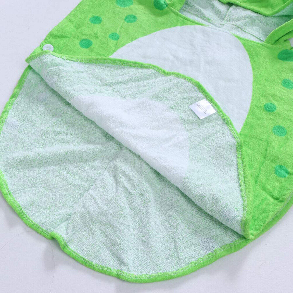 US Capped Hooded Baby Kids Dinosaur Bath Towel Wrap Toddler Bathrobe Cloak Cape
