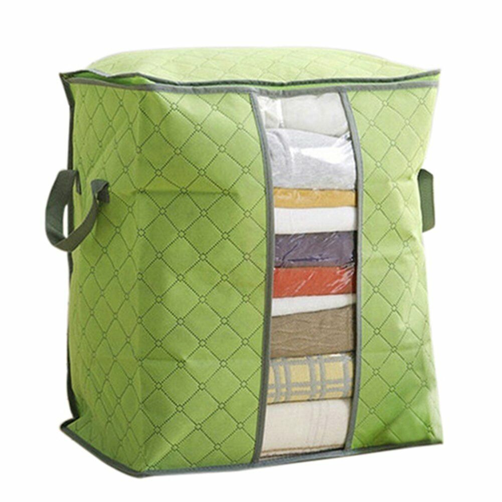 US Anti Dust Large Storage Bag Clothes Quilt Blanket Storage Sort Home Organizer