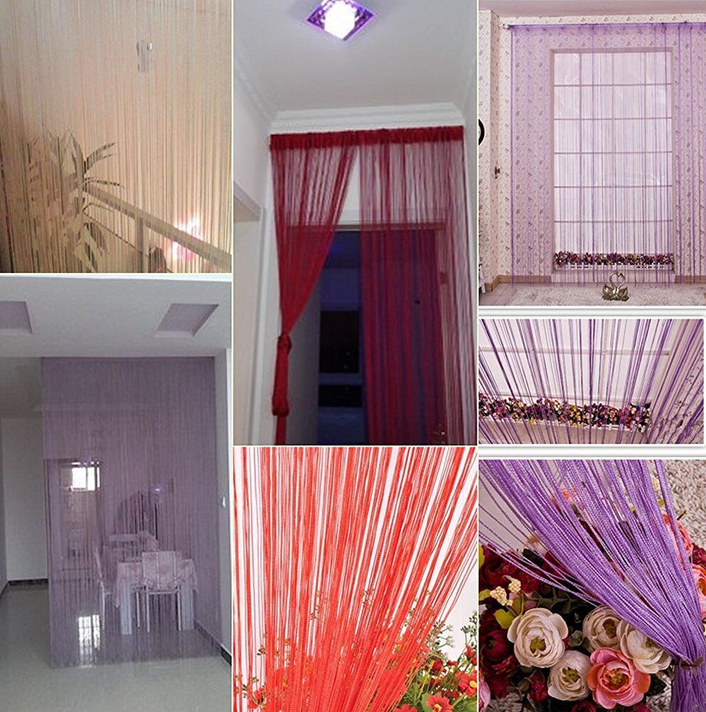 2 Pack Magik Line String Window Curtain Tassel Door Fringe Panel Room Divider