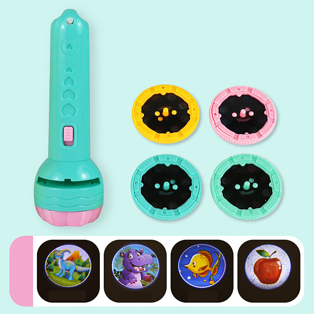 US Slide Projector Flashlight Children's Projection Light Toy Holiday Education