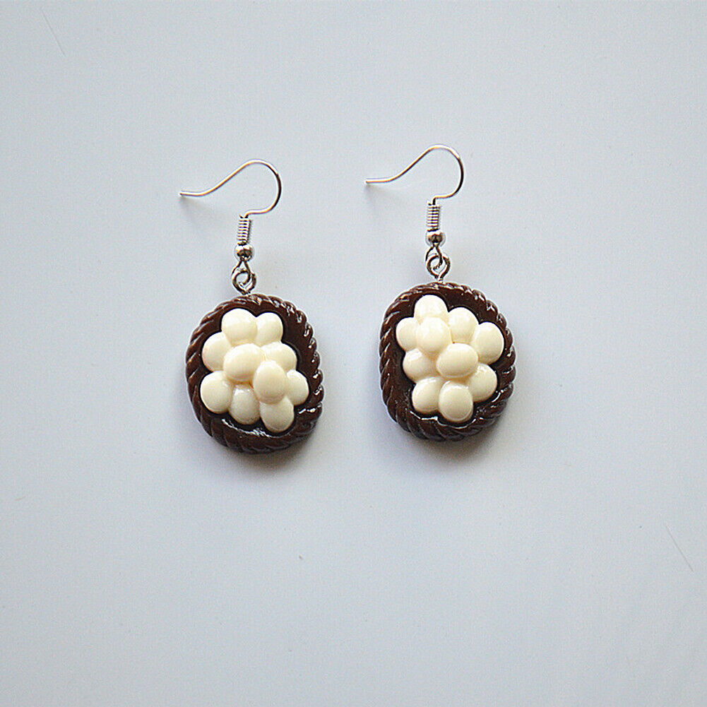 US Kawaii Sushi Pizza Cake Pudding Nigiri Food Earrings Miniature Jewelry Gifts