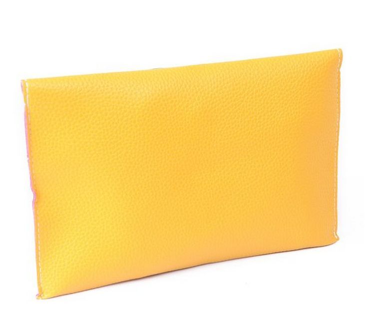 Fashion Leather Envelope Clutch with Drop-in Chain Shoulder Strap