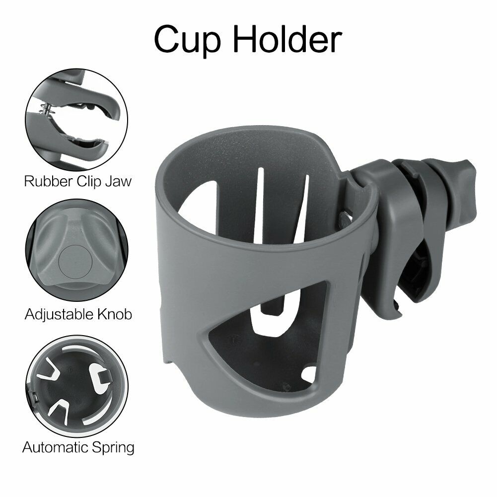US Universal Stroller Cup Holder Bike Wheelchair 360 Degrees Rotation Clamp-on