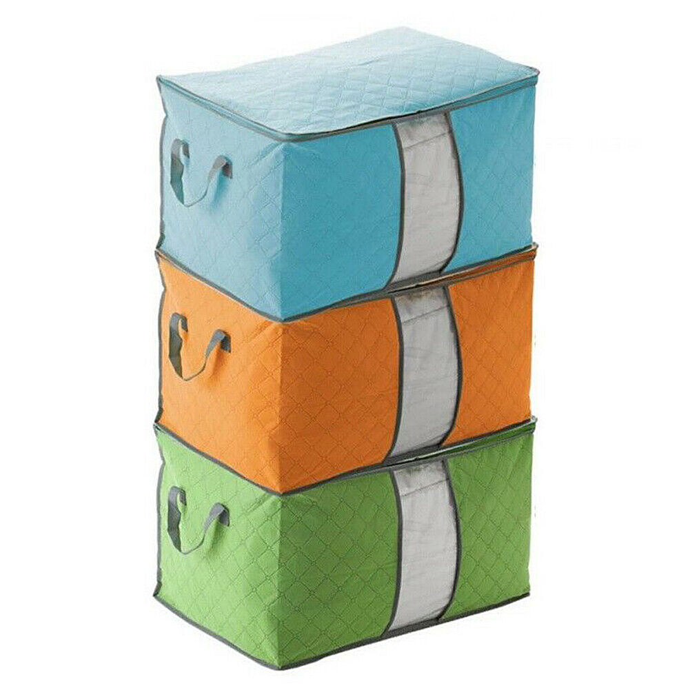 US Anti Dust Large Storage Bag Clothes Quilt Blanket Storage Sort Home Organizer