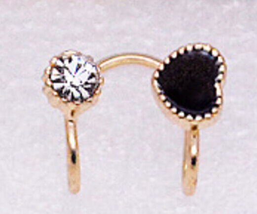 2X Magik Rhinestone EarStud Crystal Ear Cuff Wrap Clip On Non-piercing Earrings