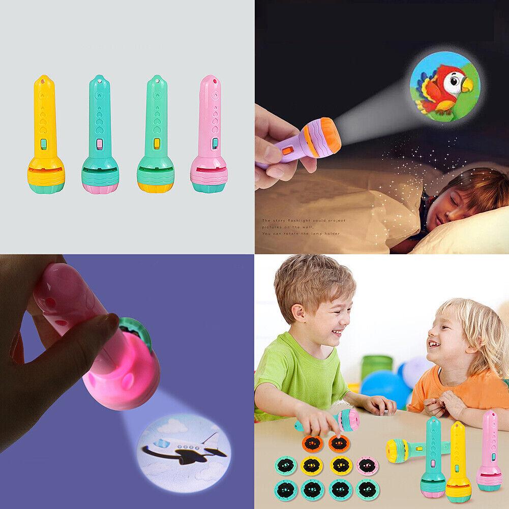 US Slide Projector Flashlight Children's Projection Light Toy Holiday Education