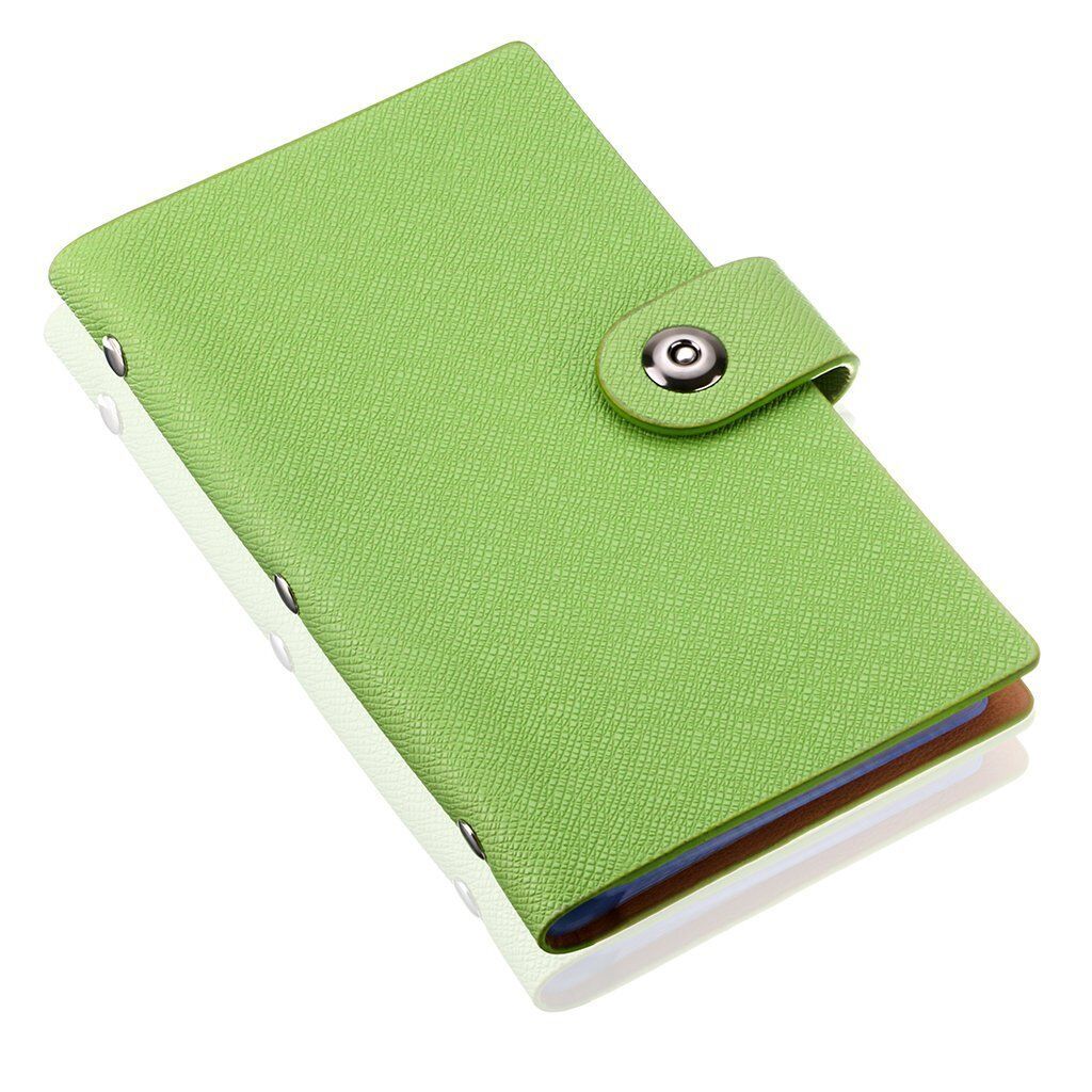 Leather 240/300 Slots Business/ID/Credit Card Holder Organizer, Magnetic Closure