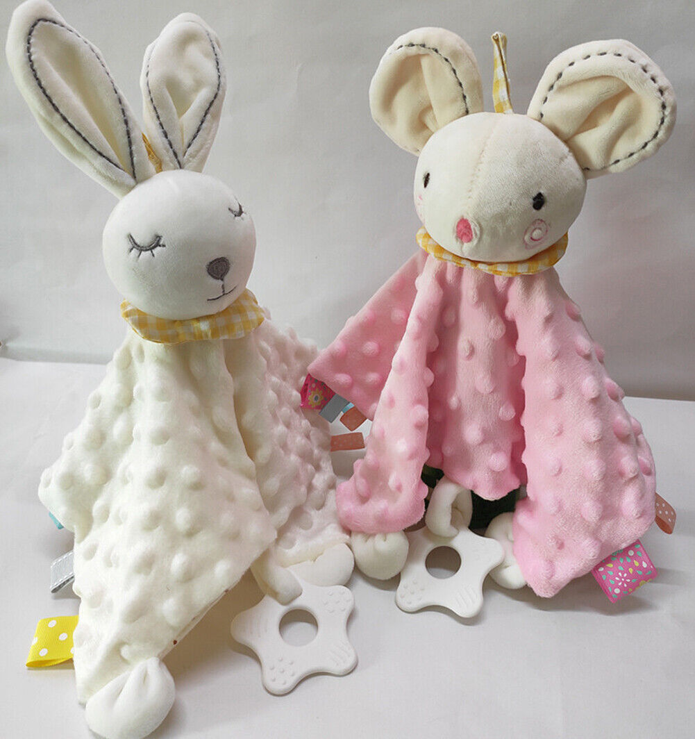 US 5-in-1 Security Blanket Fineborn Baby Infant Nursery Cuddleplush Toy Teether