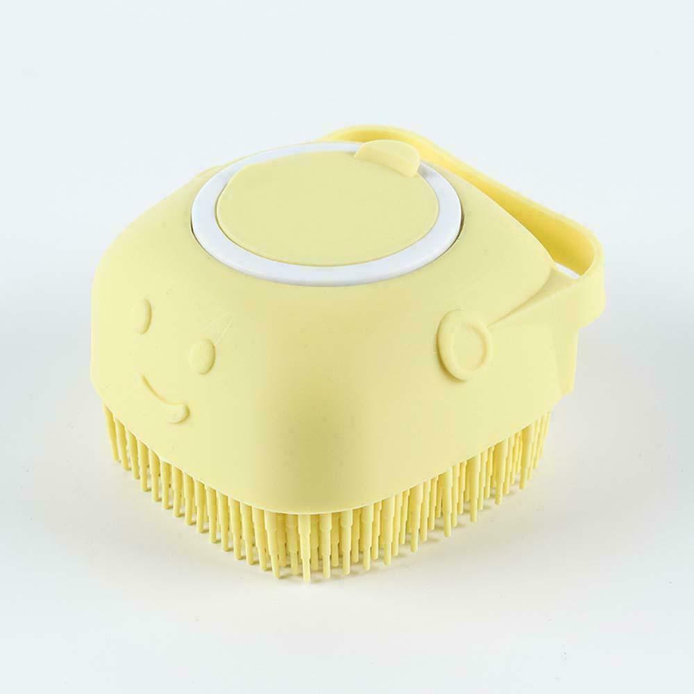 US Baby Silicone Bath Scrubber Gel Dispenser Comb Cradle Cap Pet Massage Brush