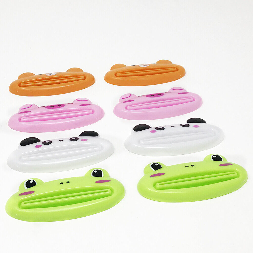 US 8 Pack Dispenser Squeeze Tube Squeezer Easy Toothpaste Animal Lip Roll