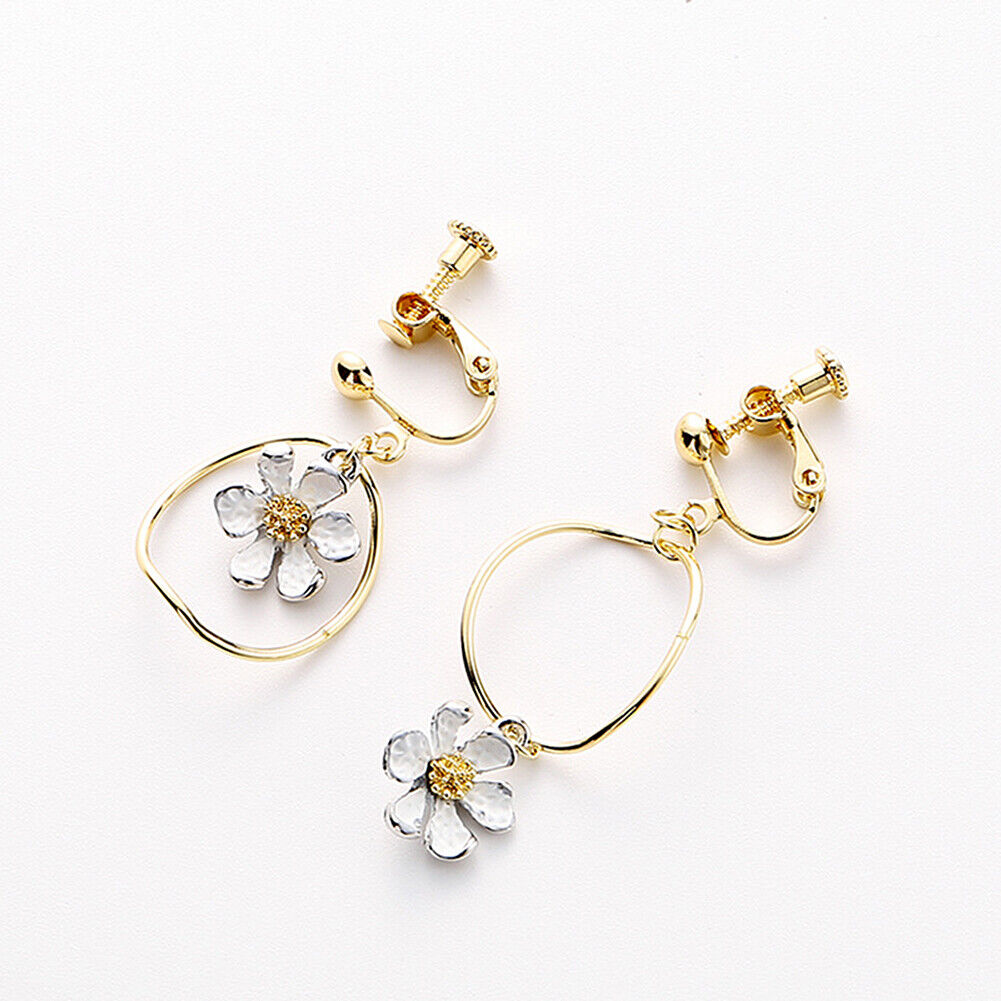 US Pom Pom Flower Balloon Daisy Vintage Heart Cat Star Fruit Earrings /Ear Clips