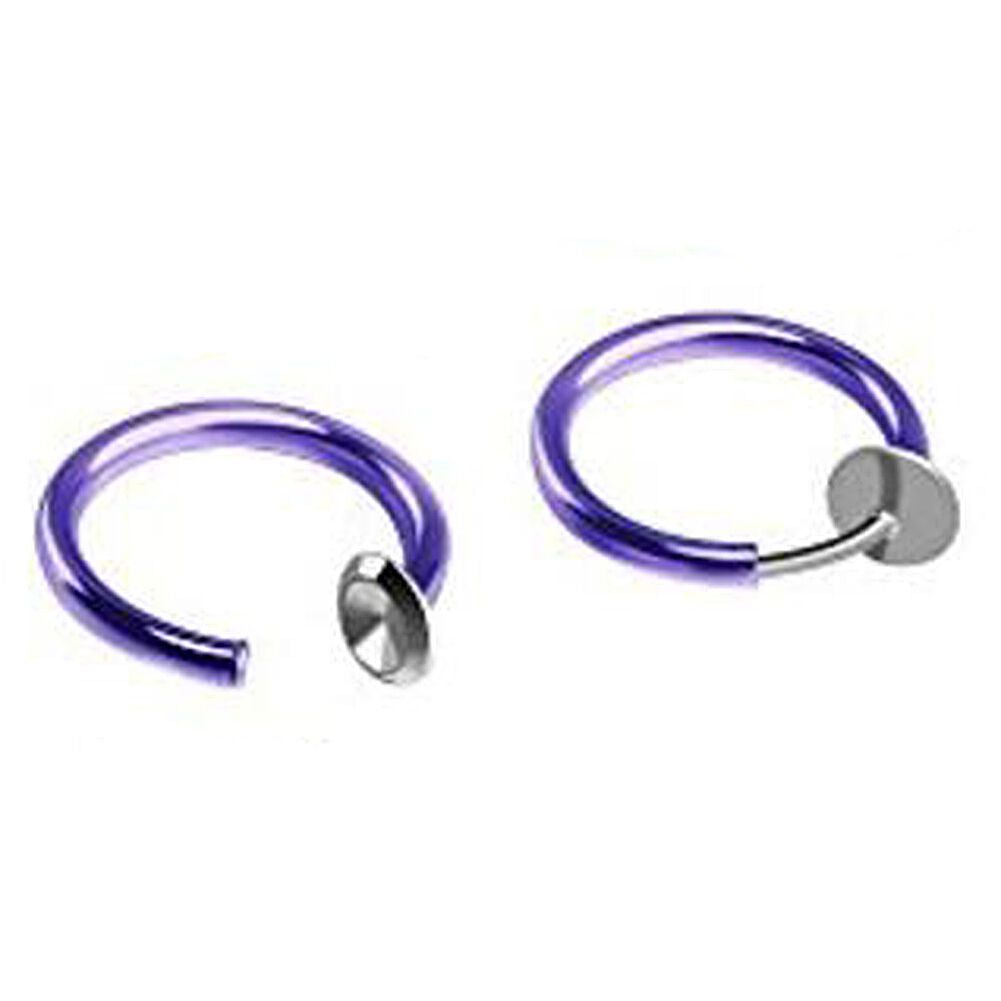 Clip-On Spring Action Non-Piercing Fake Septum Lip Cartilage Nose Tragus Ring